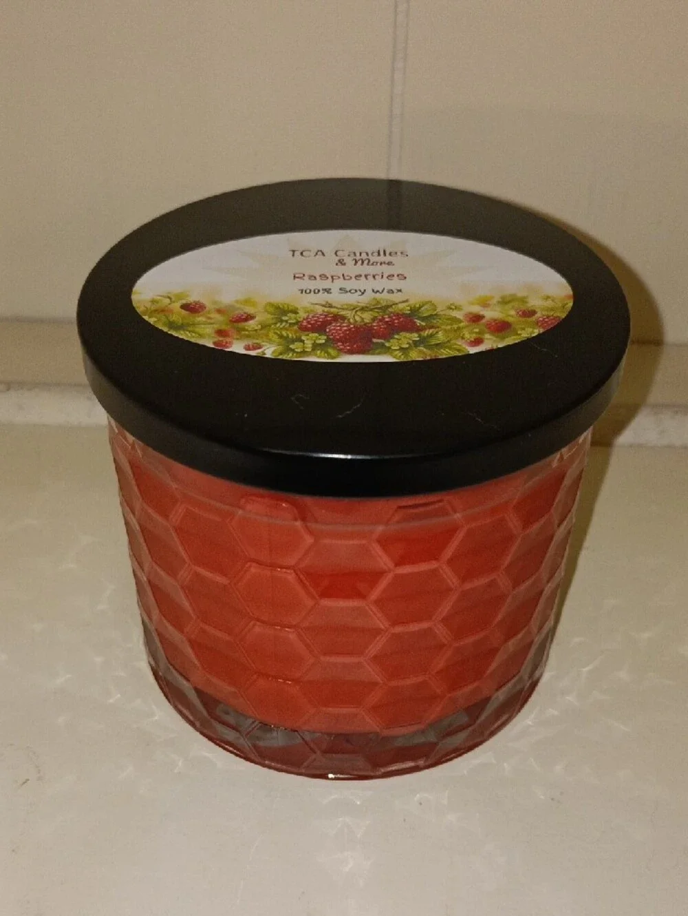 TCAcandles raspberry scented